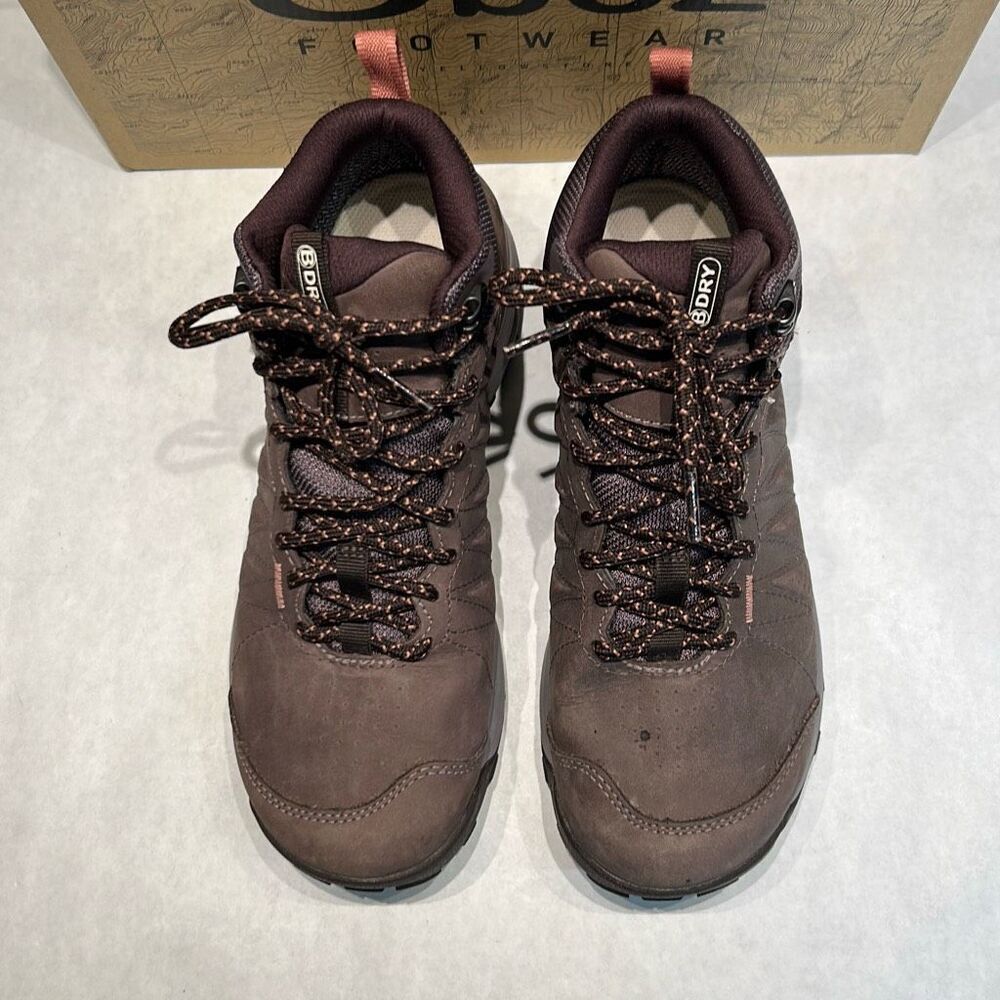 Oboz Womens Sypes Mid Leather B-Dry Waterproof Hiking Boots Sz 7.5 Peppercorn 77 - Picture 2 of 11